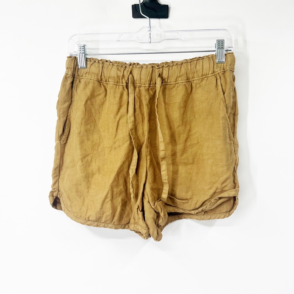 Alex Mill 100% Linen High Rise Pull-On Shorts Drawstring